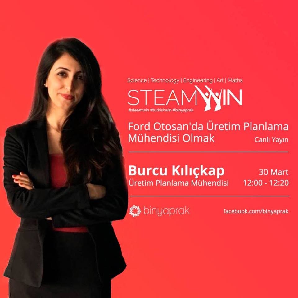 STEAMWIN Online Event: Burcu Kılıçkap, Production Planning Engineer at Ford Otosan